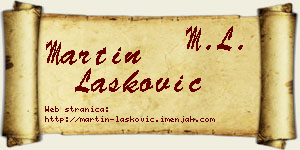 Martin Lasković vizit kartica